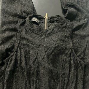 Black jump suit with belt